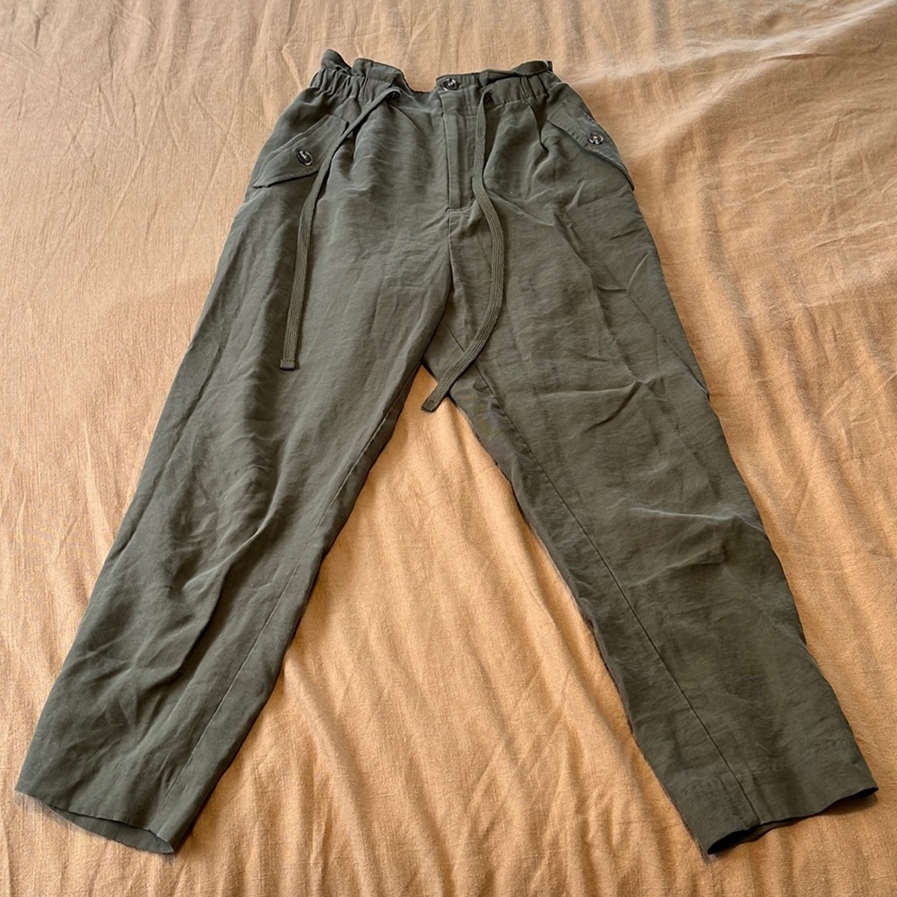 Green H&M dressy joggers